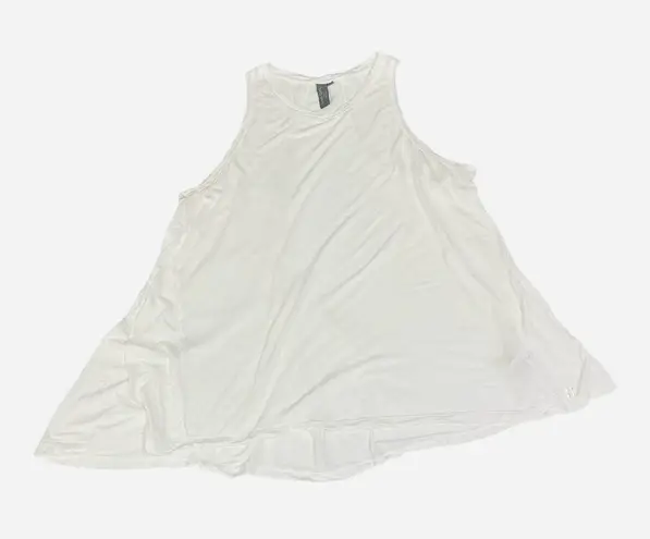 Sweaty Betty Tank Top Women Medium White Crew Neck Cotton Tencel Easy Peazy Top