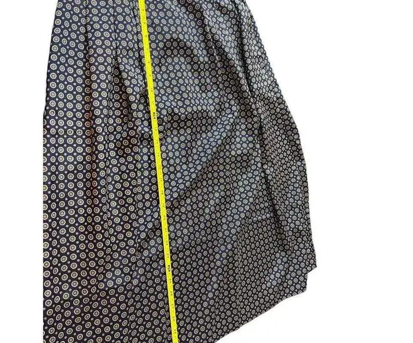 Apostrophe Navy Blue Two Piece 90s Geometric Satin Feel 3/4 Sleeve Skirt Set 14