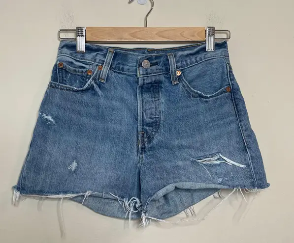 Levi's Wedgie Distressed Short Shorts