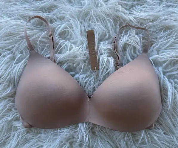 SKIMS Wireless Form Pushup Plunge Bra Clay Size 34D