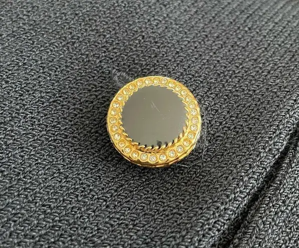 St. John Santana Knit Day To Evening Double Breasted Sweater Remove Collar Cuff 2