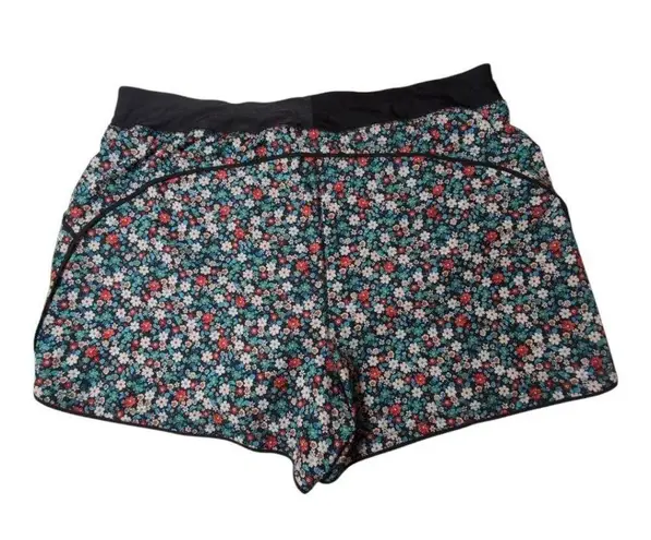 Lands End Board Shorts Floral Print Liner Lightweight Swim Beach Pool Women 26W Blue