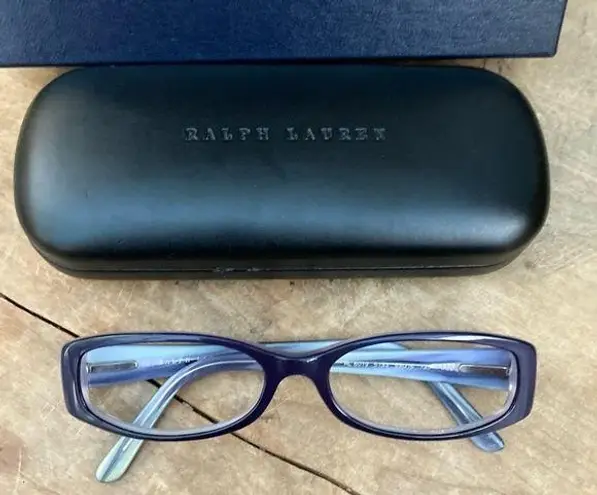 Ralph Lauren  reader glasses frames only women two tone color purple with case