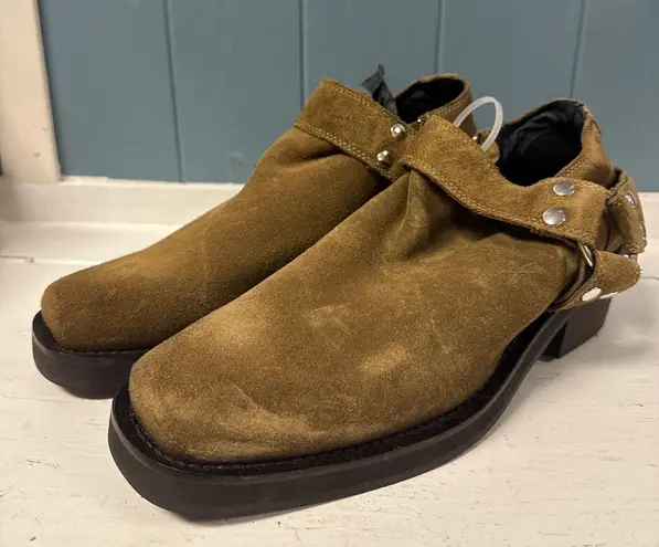 The Kooples Women's Suede Harness Ankle Boots - European Style size 8 39