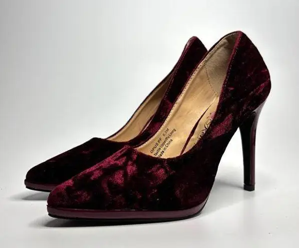 Penny Loves Kenny Women's Opus PL Stiletto Pumps in Wine Crushed Velvet