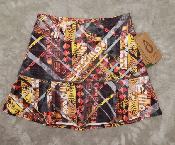 Dona Jo Multicolor Activewear Tennis Skort Navajo Print Women's size 2 NWT Black