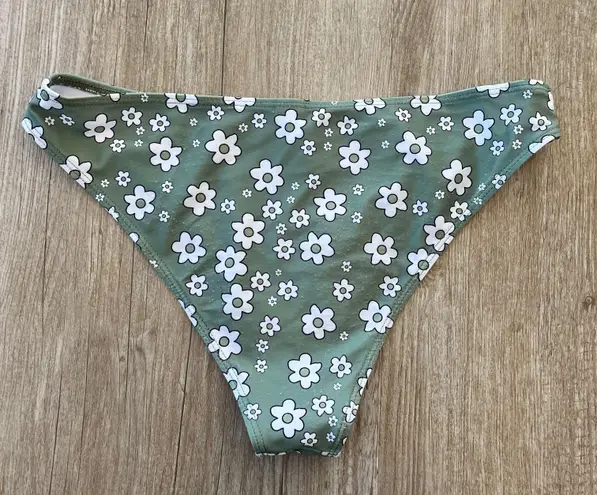 Womens Green Floral Bikini