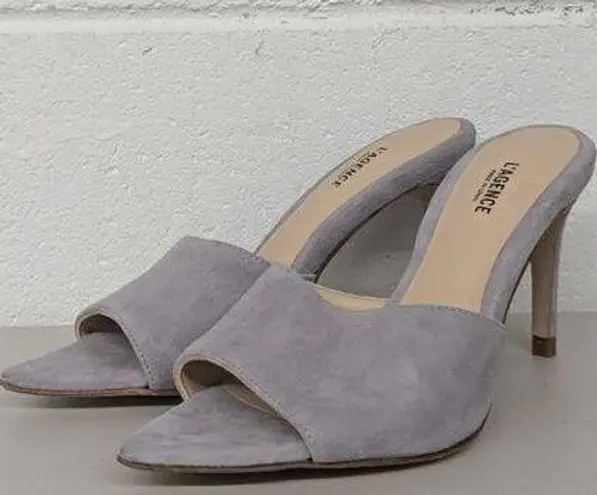 L'Agence new L’AGENCE The Lolita Shoe real leather the grey sz35 open toe slip on heels
