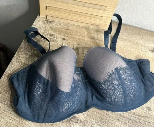 Thirdlove Women’s Darkest Teal 38D Eyelash Lace Demi Bra