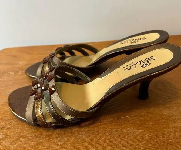 sbicca Women Slip On Synthetic Sandals Shoes Size 7.5 SKU 2826