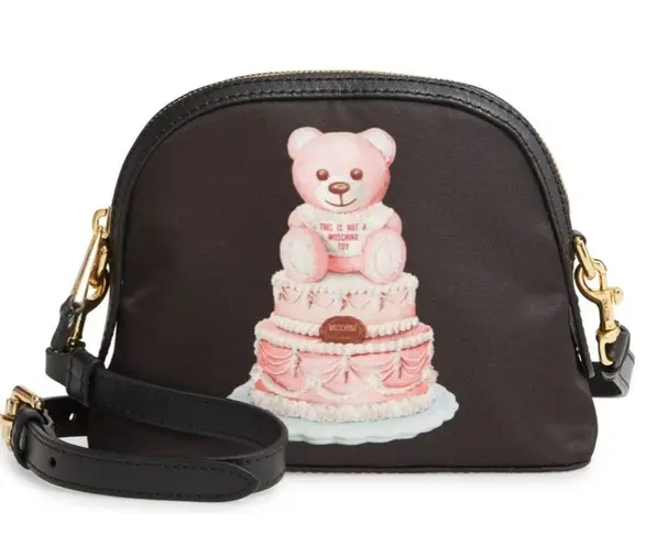 Moschino Authentic leather/texture Teddy Cake zip Crosby