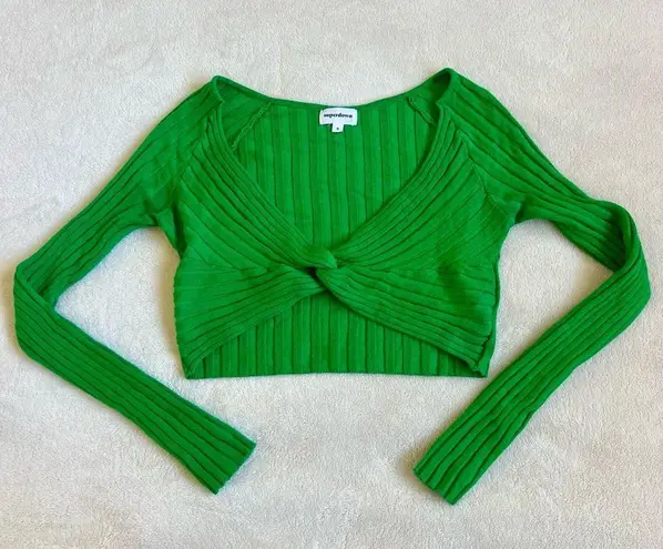 superdown  Courtney Knot Sweater in Green