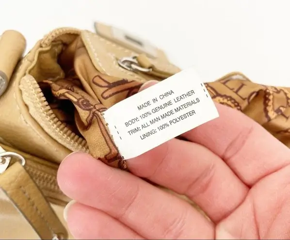 Tignanello Tan Leather Crossbody Bag