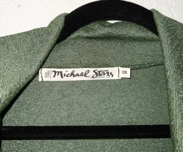 Michael Stars Green Cowl Neck Sweater Dress One Size