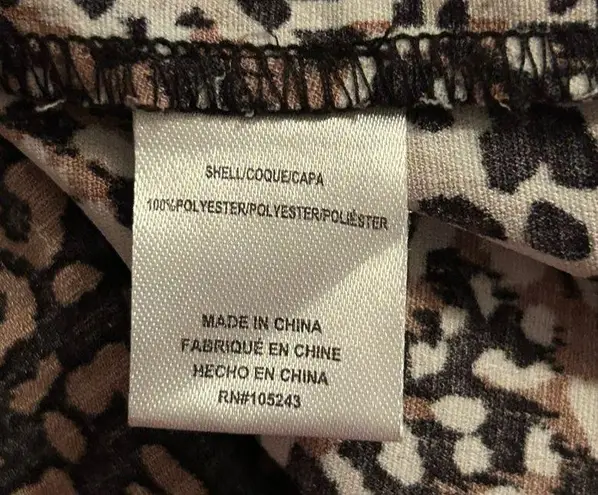 Hiatus Women’s Size S Patchwork Leopard Floral Print Short Sleeve Mini Dress