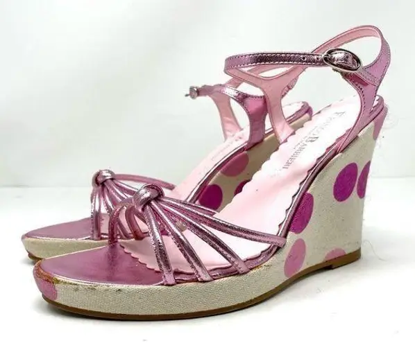 FRANCO BARBIERI wedge sandals, size 7.5, made in Italy