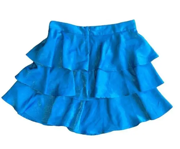 ZARA  tiered ruffle satin skirt
