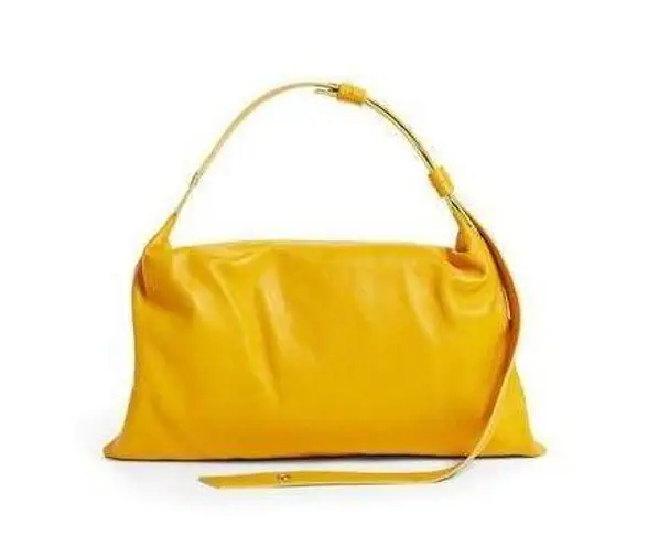 Simon Miller Mango Yellow Puffin Leather Shoulder Bag Purse