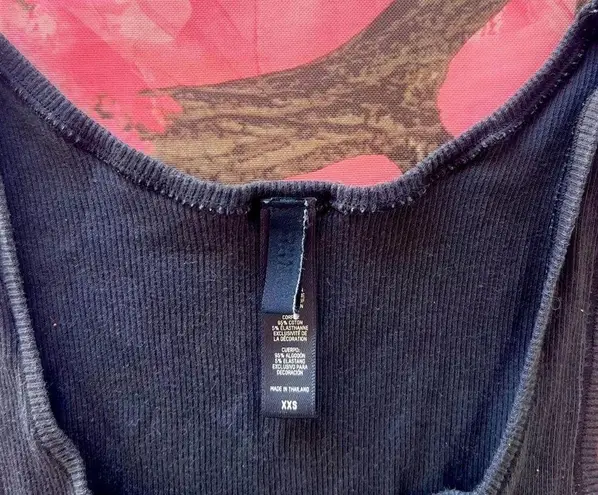 skims cotton rib tank black soot