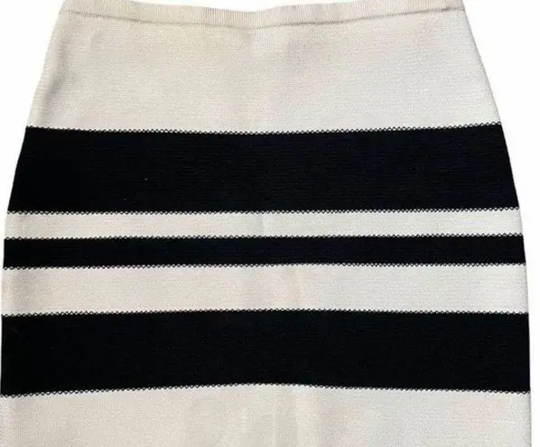Gianfranco Ferre Vintage Cream Black Striped Miniskirt