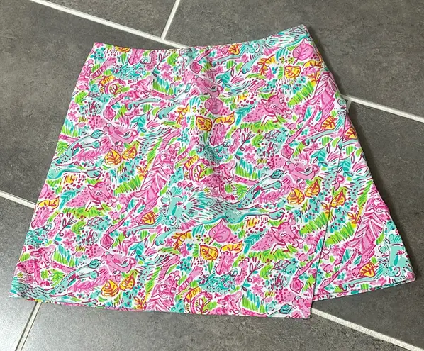 Ibkul Faux Wrap Skort size XS Pink