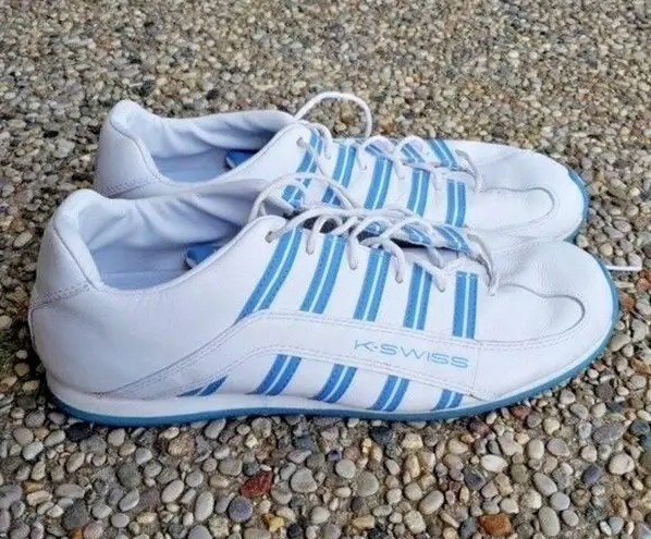 K-Swiss  Blue & White Ladies Sneakers - 91039126 - Size 8