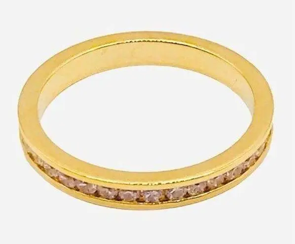 Premier Designs New Women’s  Gold Rhinestone Band Ring Size 11