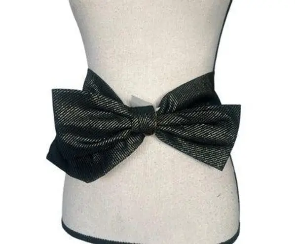 Echo Black Belt with Classic Bow Design Size 10