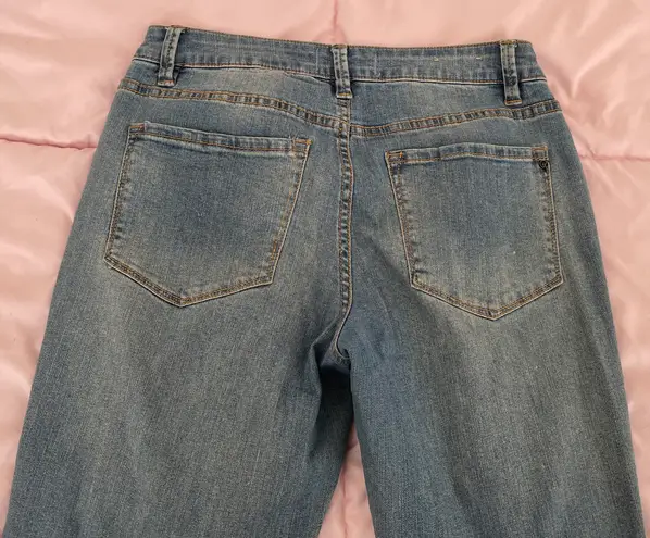 Rachel Roy RACHEL Girlfriend Distressed Cuffed Jeans, size 26”