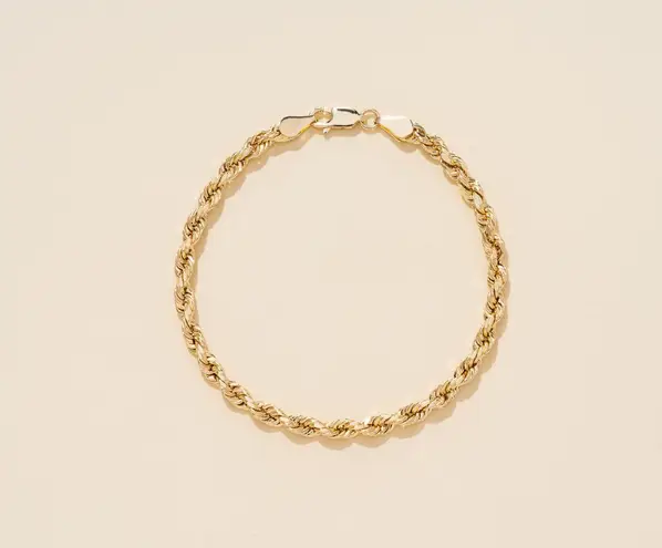 14K real gold Rope Chain bracelet| Fancy Chain Bracelet | perfect gift | great bracelet |  daily wear | Trendy fine jewelry |