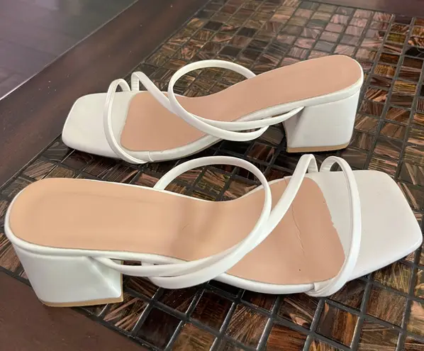 Women Wedge Heel Sandals White Size 7