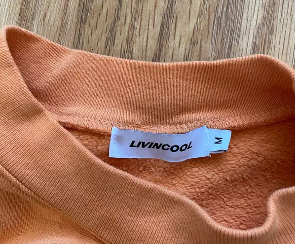 Livin Cool ESSENTIAL CROPPED SWEATSHIRT IN ORANGE JULIUS - MEDIUM