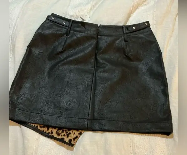 Moto Skirt With Slider Belt By SONCY Black Size 14