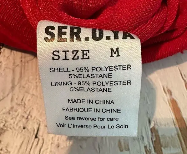 SER.O.YA Eden Cut Out Midi Dress Size Medium Red