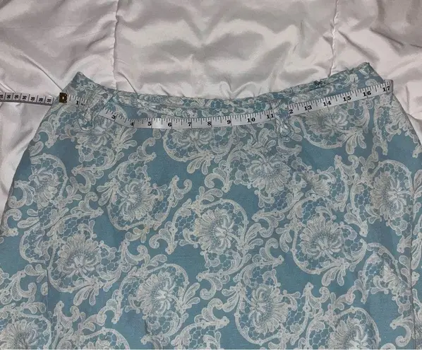 Emma James Beach Day Paisley Skirt Size 10 Blue
