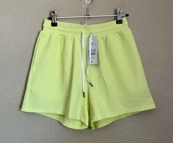 Halara NWT  Neon Yellow High Rise Drawstring Shorts XS