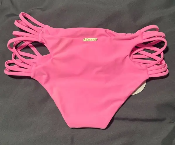 Bubblegum NEW  Pink Swim DAVI Bikini Bottom Strappy Cheeky Hot Pink Barbie