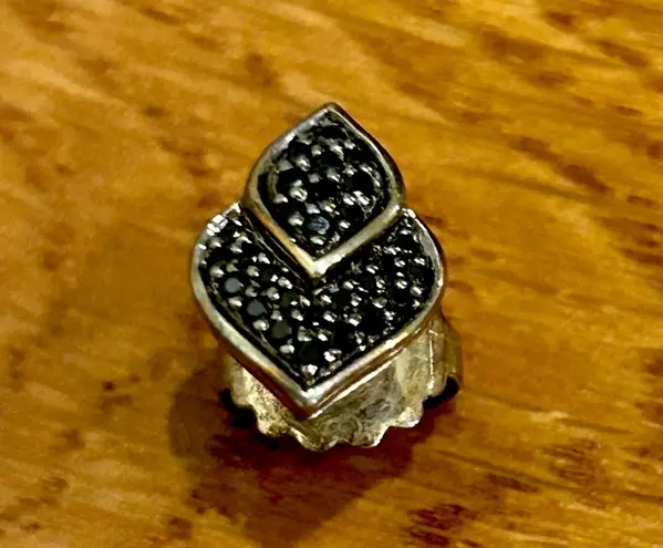 JOHN HARDY Silver Legends Naga Pave Black Sapphire Stud Earrings Size undefined