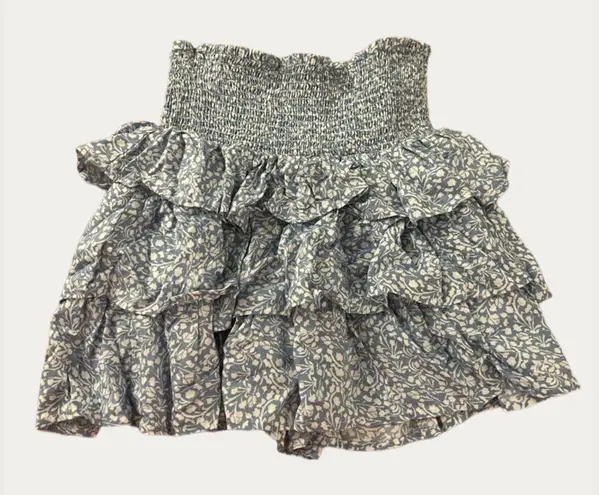 Miss Selfie Tiered Ruffle Skirt Blue