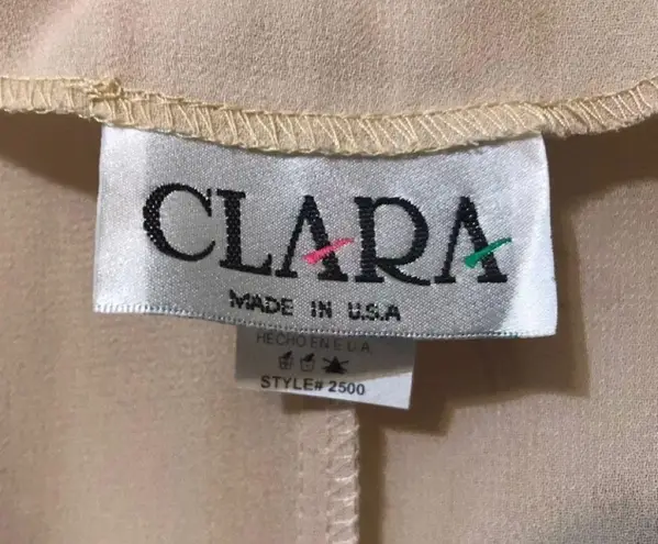 Women’s Blazer Top Embroidered Sequin Beige Lined Fits 1X/2X.