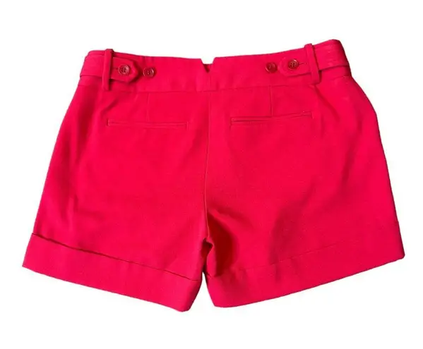 BCBGMAXAZRIA  Symon Cuffed Shorts Lipstick Red Size XS Women's