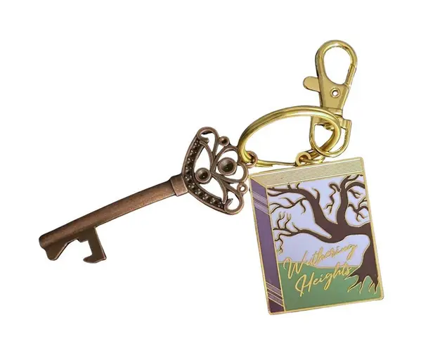 Wuthering Heights Once Upon a Book Club Enamel Bottle Opener Keychain Bag Charm Blue