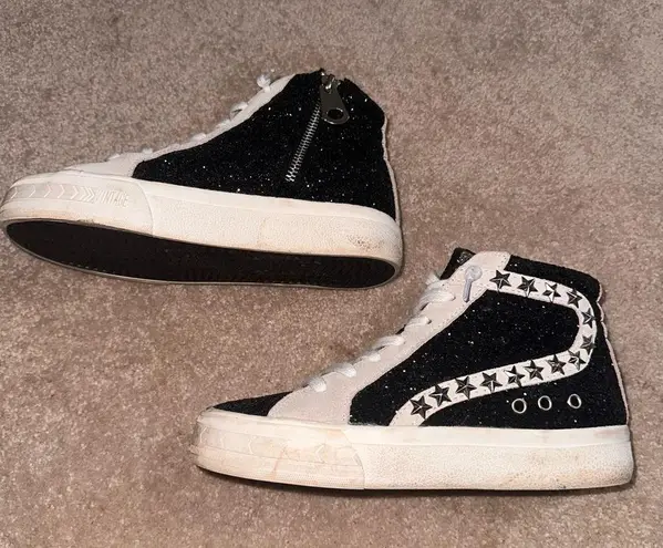 Vintage Havana dormy glitter star studded high top platform sneaker