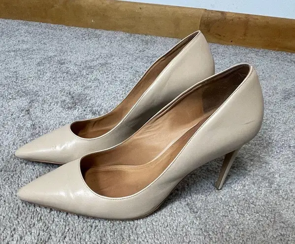Laurence Kazar Kazar Women's Beige Leather Stiletto Pumps Size 38.5/US 7.5