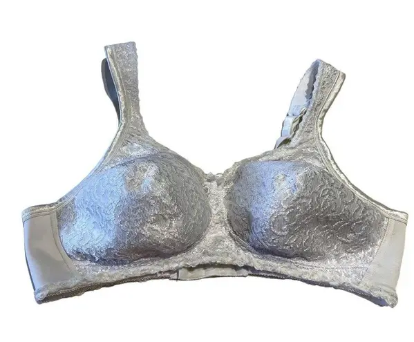 Playtex Bra 18 Hour Soft Cup 38 C Pad Pockets No Pads Embroidered u