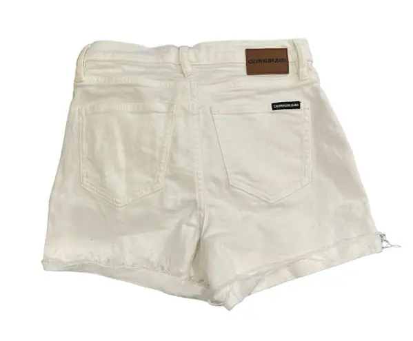 Calvin Klein Jeans  White High Rise Jean Shorts Size 24