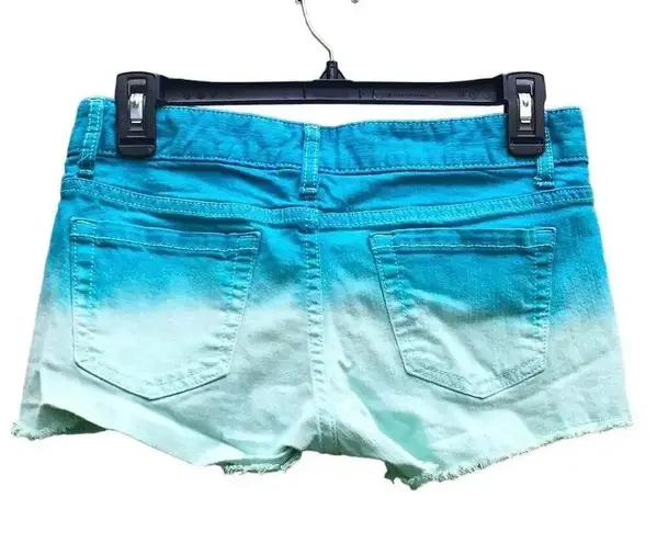 Mossimo Women Girls Juniors Size 5 Blue Dip Dye Ombré Shorts