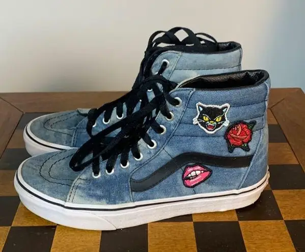 Vans 🚫SOLD🚫 Denim Patch Boots Size 8 Women’s