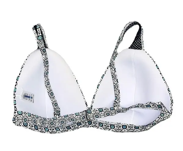 Swimsuits for All Bikini Top Swim Tie Dye Floral Mesh 18 New Blue