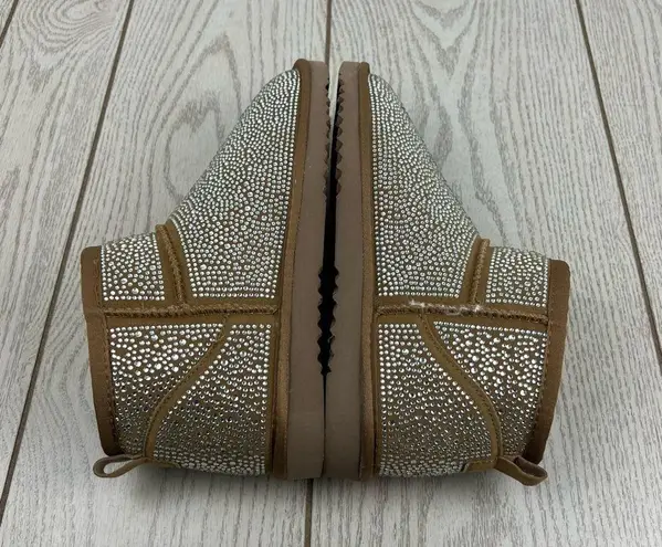 I.N.C. International Concepts Ariee Mini Cold Weather Booties 9M Tan Bling $60 Size 9